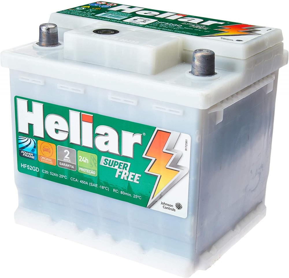 Bateria Heliar 52ah Spin - Etios- Onix